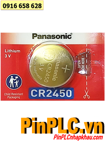 Panasonic CR2450 ; Pin 3v lithium Panasonic CR2450 _Made in Indonesia